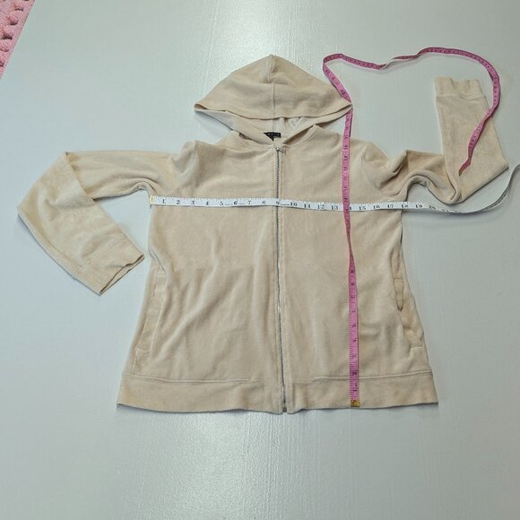 Theory Velour Track Suit Top is Small Bottom is Medium *Cream Colored - Picture 7 of 16
